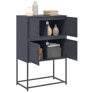 Anthrazitfarbenes Stahl-Sideboard 68,5x38,5x107 cm