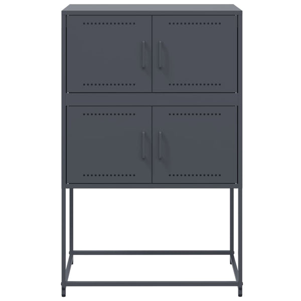 Anthrazitfarbenes Stahl-Sideboard 68,5x38,5x107 cm