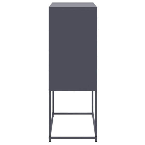 Anthrazitfarbenes Stahl-Sideboard 68,5x38,5x107 cm