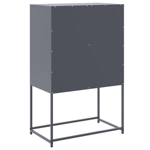 Anthrazitfarbenes Stahl-Sideboard 68,5x38,5x107 cm