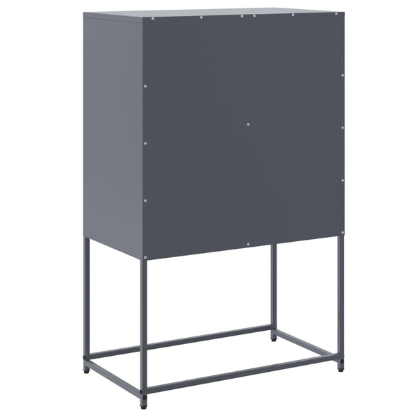 Anthrazitfarbenes Stahl-Sideboard 68,5x38,5x107 cm