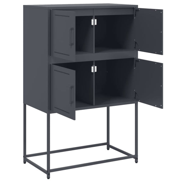 Anthrazitfarbenes Stahl-Sideboard 68,5x38,5x107 cm
