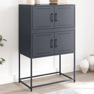 Anthrazitfarbenes Stahl-Sideboard 68,5x38,5x107 cm