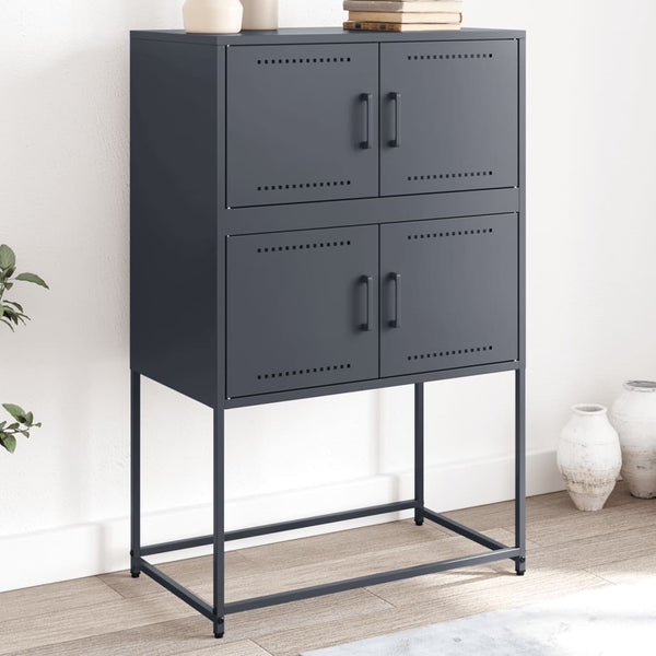 Anthrazitfarbenes Stahl-Sideboard 68,5x38,5x107 cm