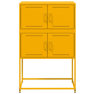 Senfgelbes Sideboard, 68,5 cm Stahl