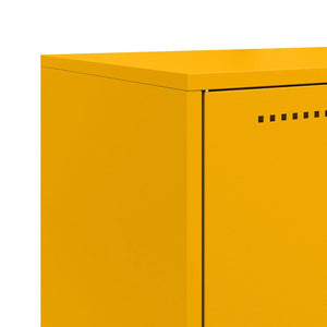 Senfgelbes Sideboard, 68,5 cm Stahl