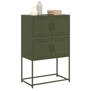 Olivgrünes Sideboard 68,5x38,5x107 cm Stahl
