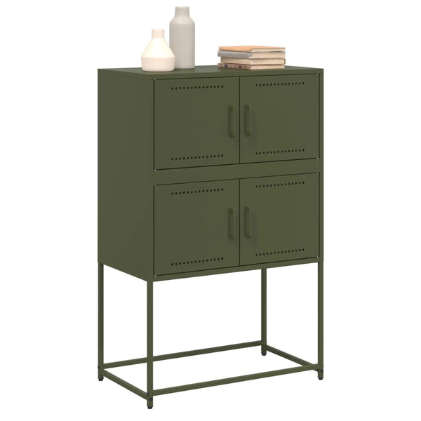 Olivgrünes Sideboard 68,5x38,5x107 cm Stahl