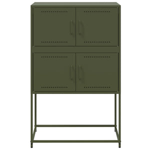 Olivgrünes Sideboard 68,5x38,5x107 cm Stahl