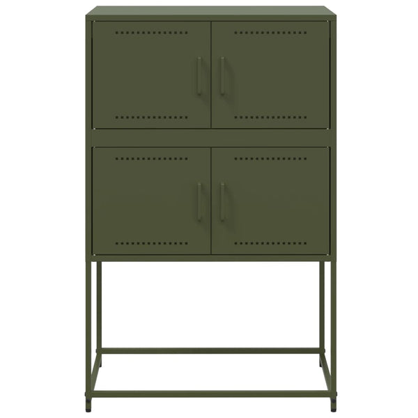 Olivgrünes Sideboard 68,5x38,5x107 cm Stahl