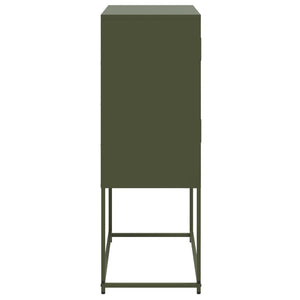Olivgrünes Sideboard 68,5x38,5x107 cm Stahl