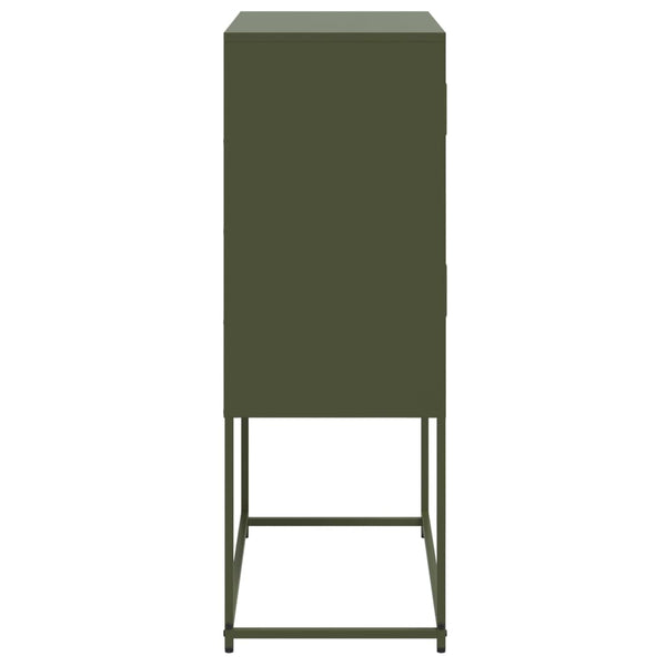 Olivgrünes Sideboard 68,5x38,5x107 cm Stahl
