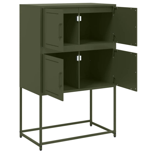 Olivgrünes Sideboard 68,5x38,5x107 cm Stahl