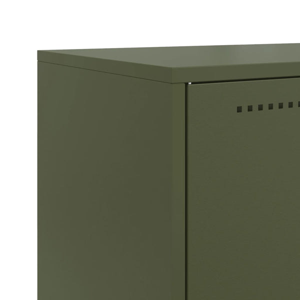 Olivgrünes Sideboard 68,5x38,5x107 cm Stahl