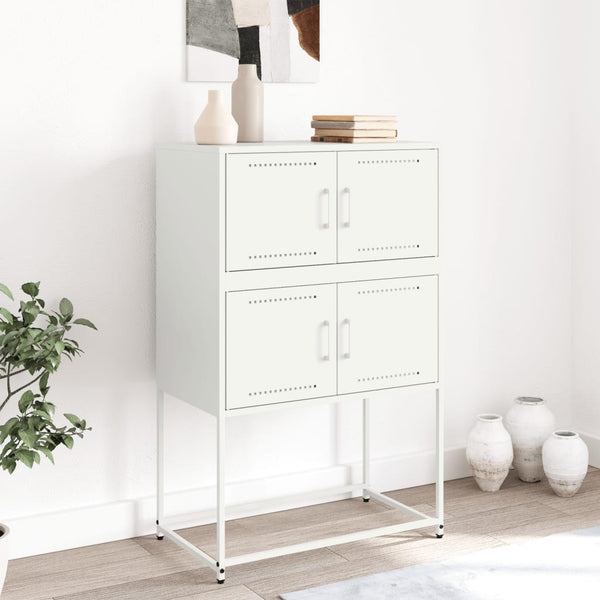 Weißes Stahl Sideboard 68,5x38,5x107 cm