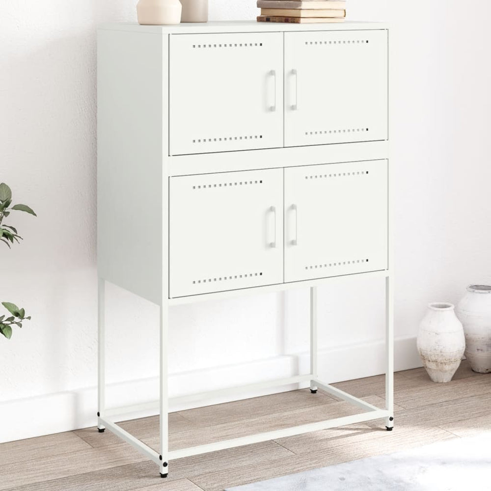 Weißes Stahl Sideboard 68,5x38,5x107 cm