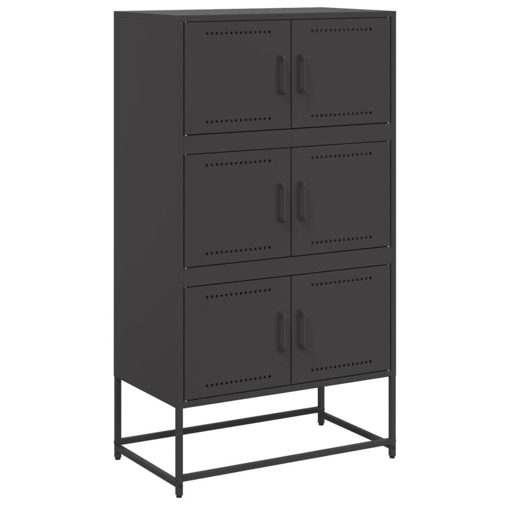Schwarzes Stahl Sideboard, 68,5 cm