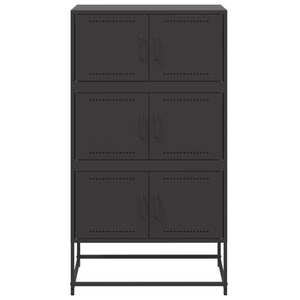 Schwarzes Stahl Sideboard, 68,5 cm