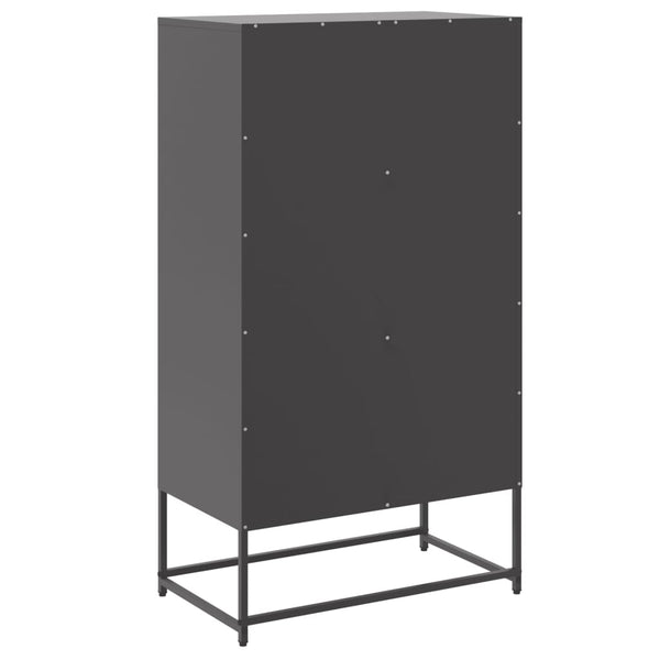 Schwarzes Stahl Sideboard, 68,5 cm