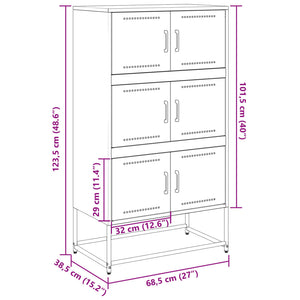 Rosa Stahl Sideboard, 68,5 cm