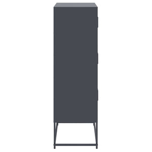 Anthrazit Sideboard Stahl, 68,5 cm