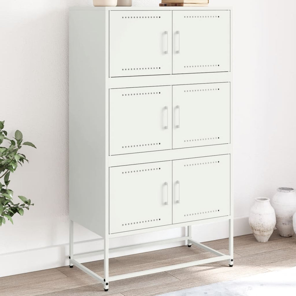 Weißes Stahl Sideboard, 68,5 cm