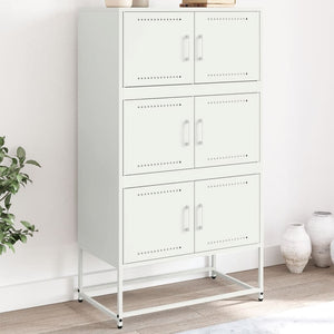Weißes Stahl Sideboard, 68,5 cm
