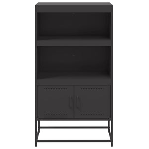 Schwarzes Highboard aus Stahl, 68,5 cm