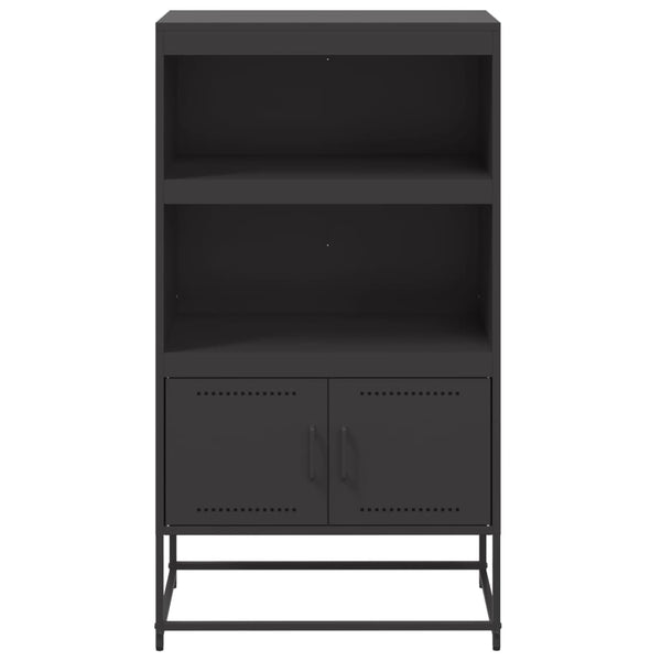 Schwarzes Highboard aus Stahl, 68,5 cm