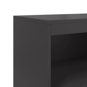 Schwarzes Highboard aus Stahl, 68,5 cm