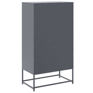 Anthrazitfarbenes Highboard aus Stahl, 68,5 cm