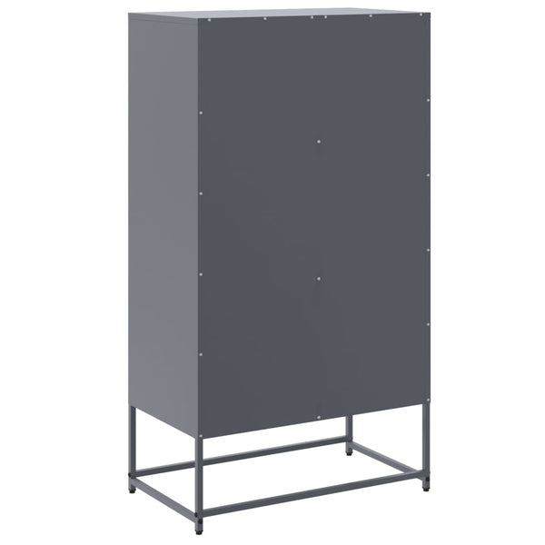 Anthrazitfarbenes Highboard aus Stahl, 68,5 cm