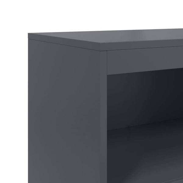 Anthrazitfarbenes Highboard aus Stahl, 68,5 cm