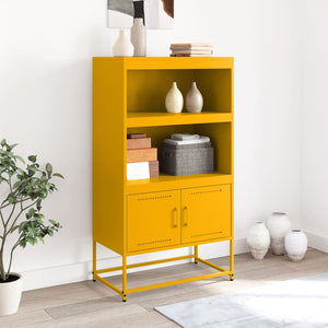 Senfgelbes Highboard 68,5 cm Stahl