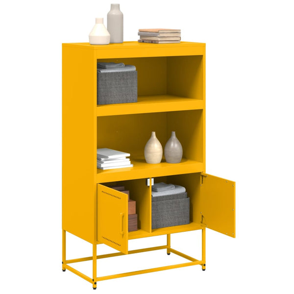 Senfgelbes Highboard 68,5 cm Stahl