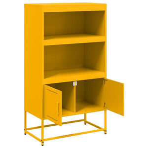 Senfgelbes Highboard 68,5 cm Stahl