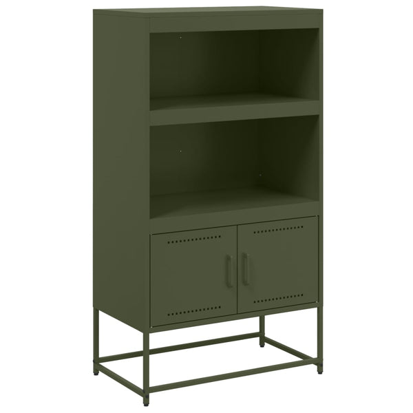 Olivgrünes Highboard 68,5 cm aus Stahl