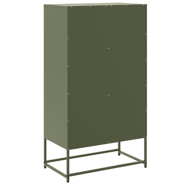 Olivgrünes Highboard 68,5 cm aus Stahl