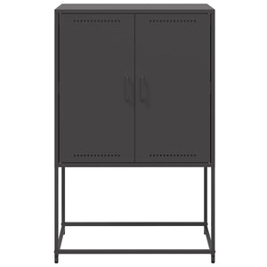 Schwarzes Highboard aus Stahl, 68,5 cm