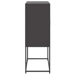 Schwarzes Highboard aus Stahl, 68,5 cm