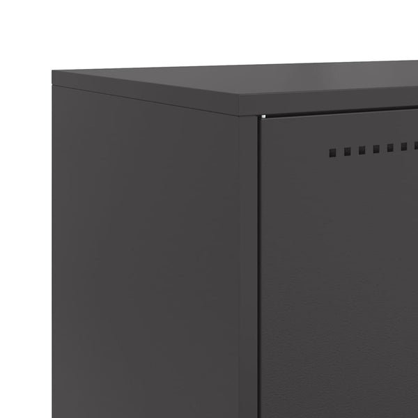 Schwarzes Highboard aus Stahl, 68,5 cm