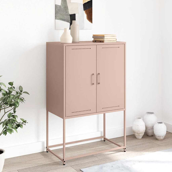 Highboard Rosa Stahl 68,5x38,5x107 cm