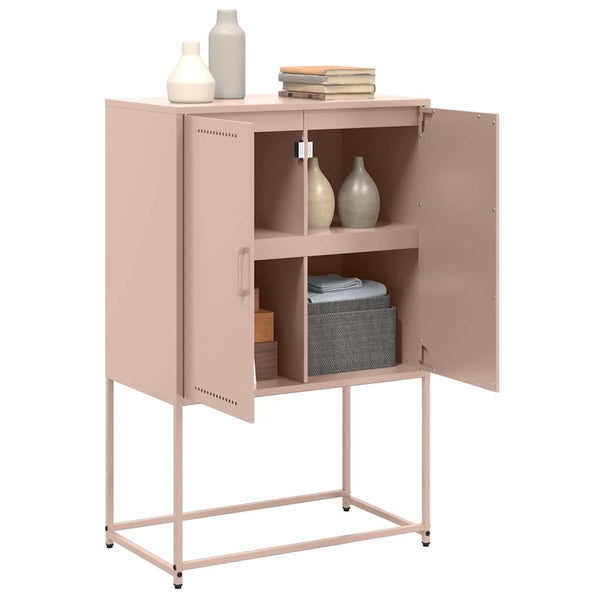 Highboard Rosa Stahl 68,5x38,5x107 cm