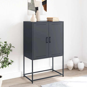 Highboard Anthrazit Stahl 68,5x38,5x107 cm