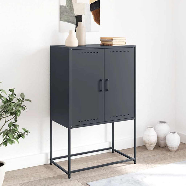 Highboard Anthrazit Stahl 68,5x38,5x107 cm
