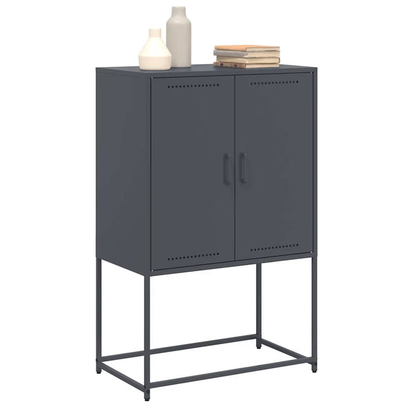 Highboard Anthrazit Stahl 68,5x38,5x107 cm