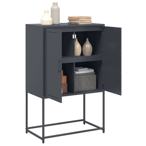 Highboard Anthrazit Stahl 68,5x38,5x107 cm