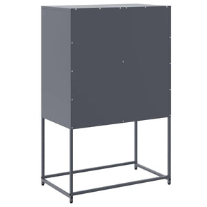 Highboard Anthrazit Stahl 68,5x38,5x107 cm