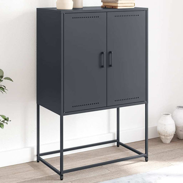 Highboard Anthrazit Stahl 68,5x38,5x107 cm