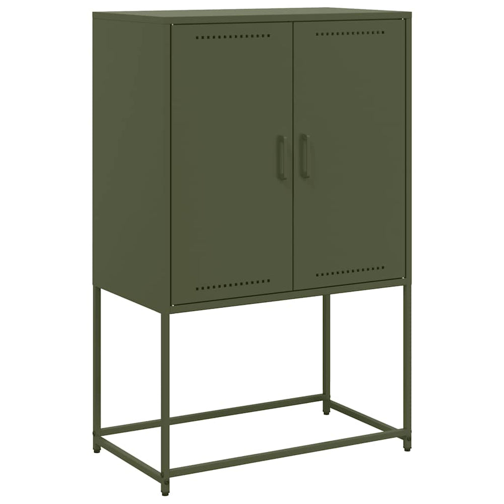 vidaXL Sideboard Olive Green 68.5x38.5x107 cm Steel